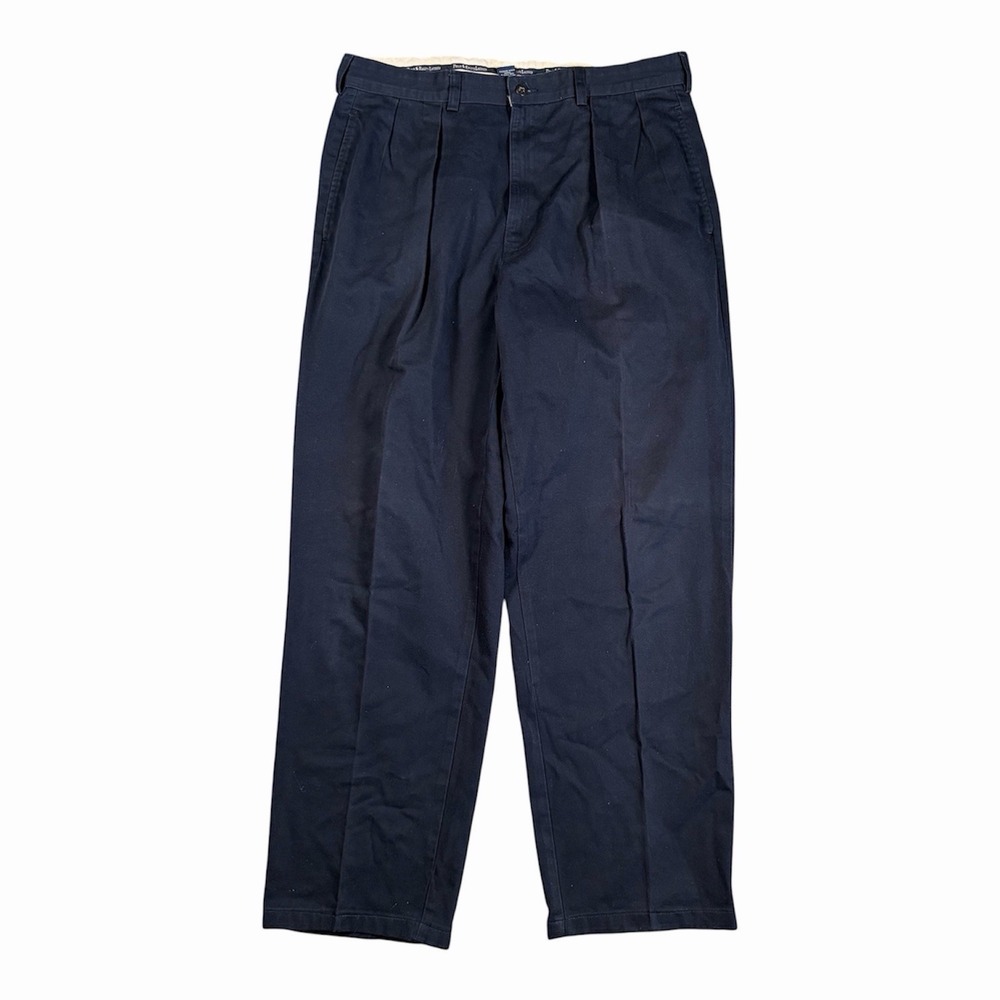 Vintage Polo Ralph Lauren Pleated Andrew Pants Men's 34x30 Navy Blue Classy 90s